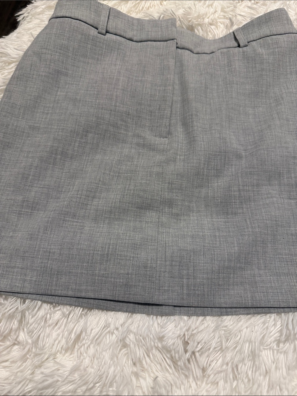Women's Light Gray Pencil Skirt with Belt Loops